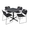 Cain Cain Square Table & Chair Set, Wood, Metal, Polypropylene Top TB3636GY44BK - alternate 1